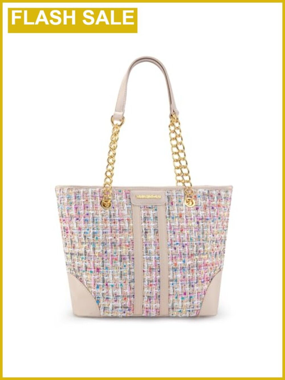 Quilted Chain Tote Bag Women Faux Leather Satchel Purse 13" Laptop Handbag